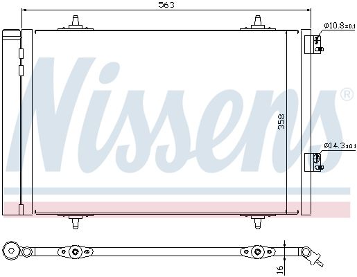 Nissens 940189 Конденсатор, система кондиціонування повітря