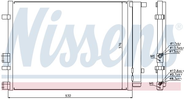 Nissens 940221 Конденсатор, система кондиціонування повітря