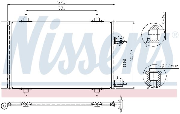 Nissens 940239 Конденсатор, система кондиціонування повітря