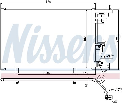 Nissens 940286 Конденсатор, система кондиціонування повітря