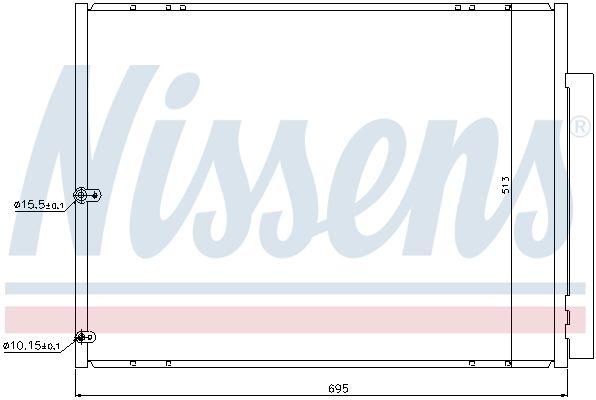 Nissens 940297 Конденсатор, система кондиціонування повітря