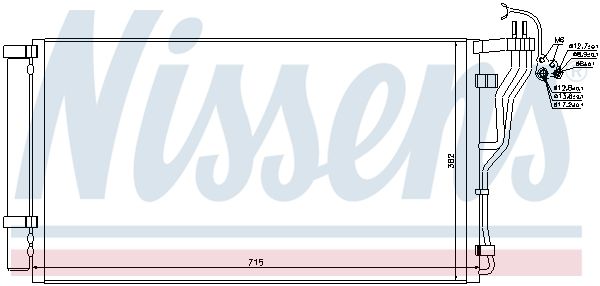 Nissens 940347 Конденсатор, система кондиціонування повітря
