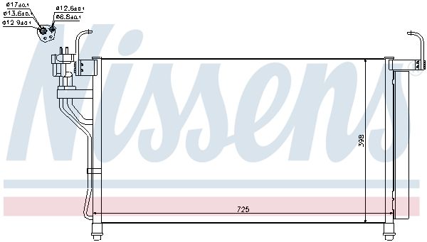 Nissens 940350 Конденсатор, система кондиціонування повітря