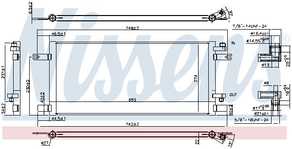 Nissens 940376 Конденсатор, система кондиціонування повітря