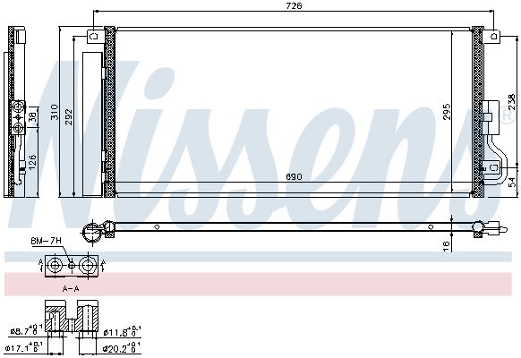 Nissens 940390 Конденсатор, система кондиціонування повітря