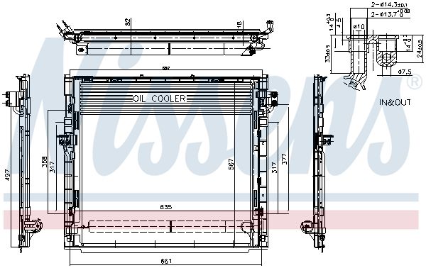 Nissens 940394 Радіатор кондиціонера