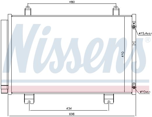 Nissens 940434 Радіатор кондиціонера
