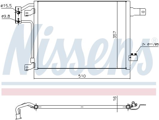 Nissens 940442 Конденсатор, система кондиціонування повітря