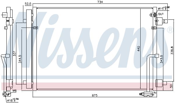 Nissens 940452 Конденсатор, система кондиціонування повітря