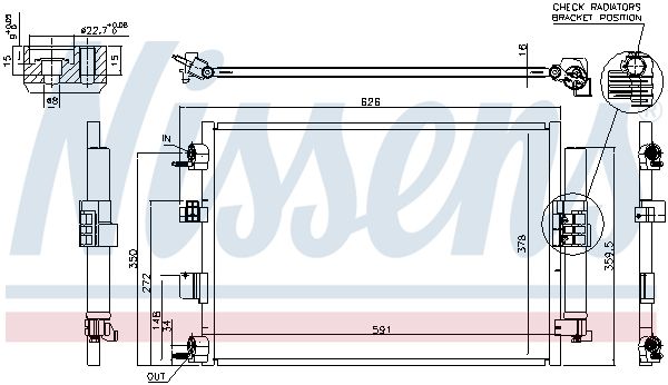 Nissens 940463 Конденсатор, система кондиціонування повітря