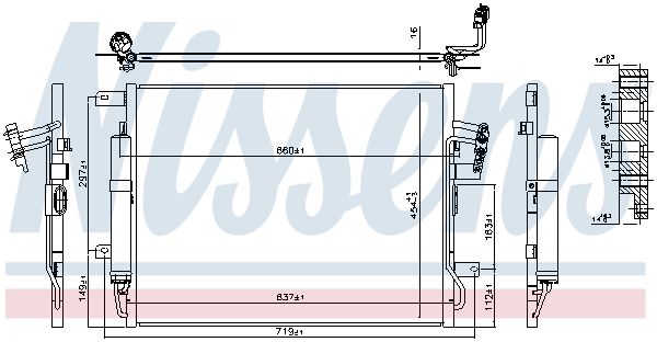 Nissens 940481 Конденсатор, система кондиціонування повітря