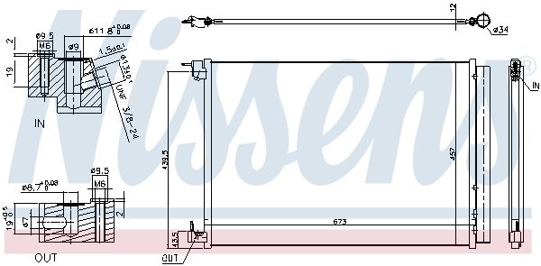 Nissens 940519 Конденсатор, система кондиціонування повітря