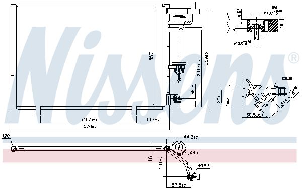 Nissens 940524 Конденсатор, система кондиціонування повітря