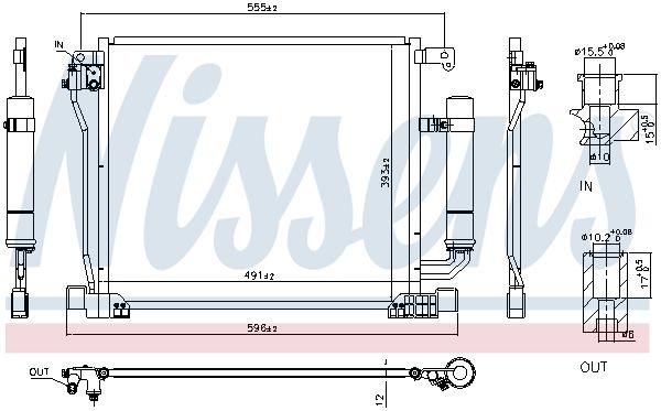 Nissens 940555 Радіатор кондиціонера First Fit