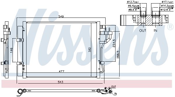 Nissens 940592 Конденсатор, система кондиціонування повітря