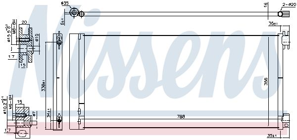 Nissens 940596 Радіатор кондиціонера First Fit