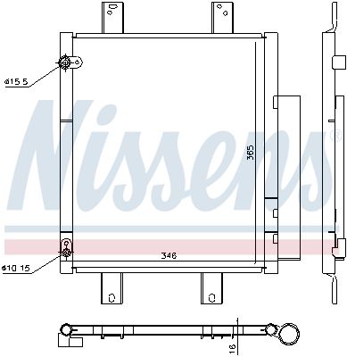 Nissens 940612 Конденсатор, система кондиціонування повітря