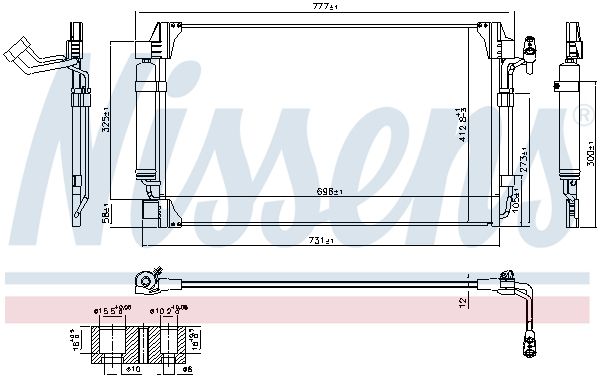 Nissens 940672 Конденсатор, система кондиціонування повітря