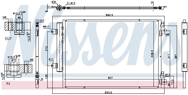 Nissens 940676 Конденсатор, система кондиціонування повітря