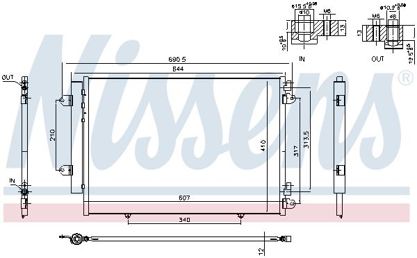 Nissens 940691 Конденсатор, система кондиціонування повітря