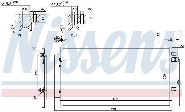 Nissens 940692 Конденсатор, система кондиціонування повітря