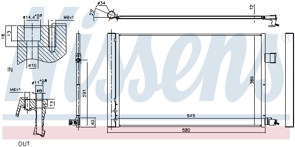 Nissens 940808 Радіатор кондиціонера