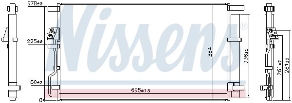 Nissens 940820 Конденсатор, система кондиціонування повітря
