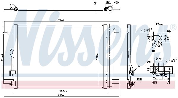 Nissens 940837 Конденсатор, система кондиціонування повітря