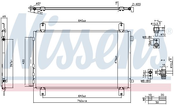 Nissens 940854 Конденсатор, система кондиціонування повітря