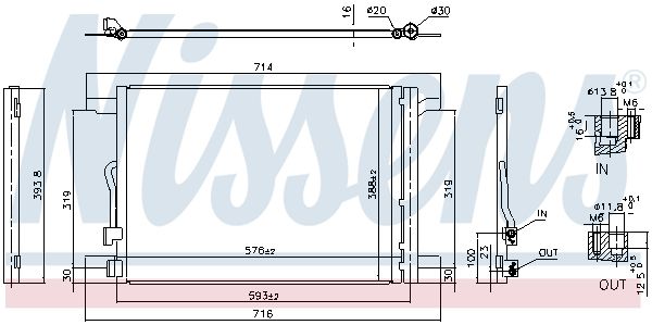 Nissens 940870 Конденсатор, система кондиціонування повітря
