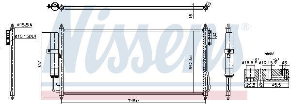 Nissens 940911 Конденсатор, система кондиціонування повітря