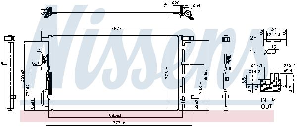 Nissens 940939 Конденсатор, система кондиціонування повітря