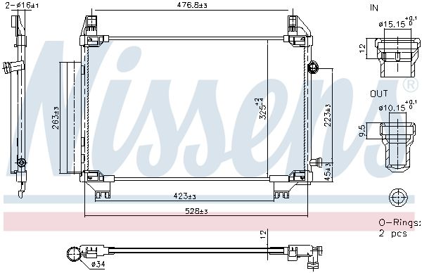 Nissens 940943 Радіатор кондиціонера First Fit