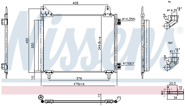 Nissens 940946 Конденсатор, система кондиціонування повітря