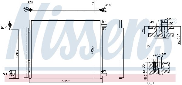 Nissens 940949 Конденсатор, система кондиціонування повітря
