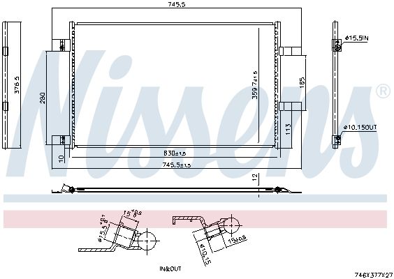 Nissens 940973 Радіатор кондиціонера