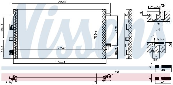 Nissens 940981 Конденсатор, система кондиціонування повітря