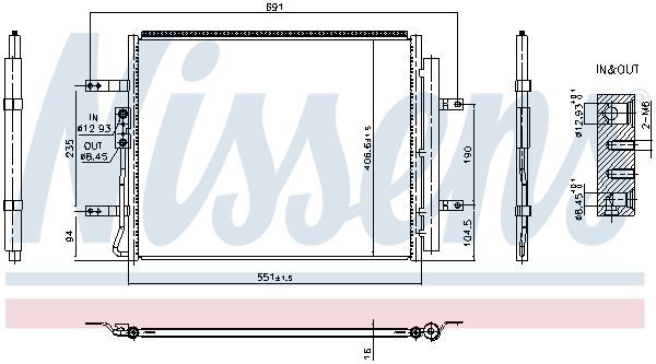 Nissens 940985 Конденсатор, система кондиціонування повітря