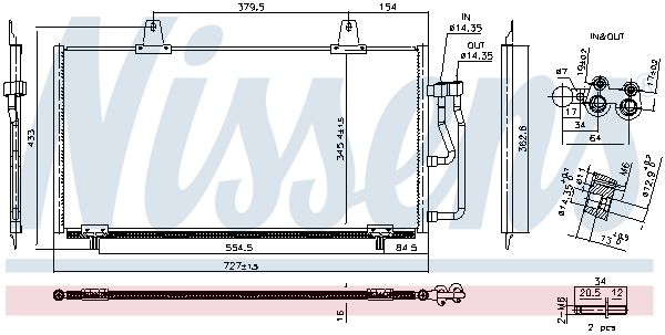 Nissens 940987 Радіатор кондиціонера First Fit