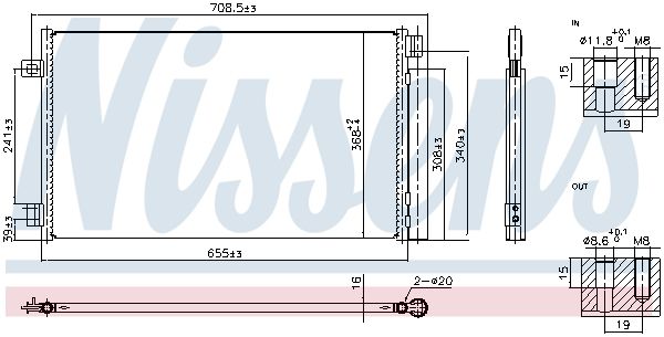 Nissens 941014 Конденсатор, система кондиціонування повітря
