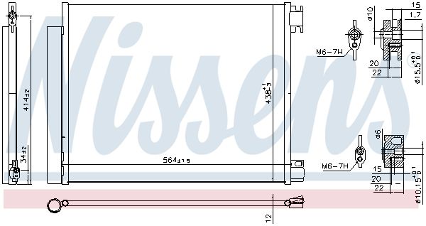 Nissens 941060 Радіатор кондиціонера First Fit