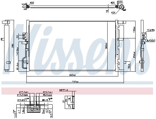 Nissens 941063 Конденсатор, система кондиціонування повітря