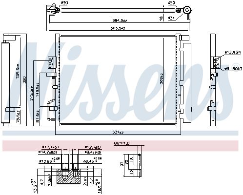 Nissens 941072 Конденсатор, система кондиціонування повітря