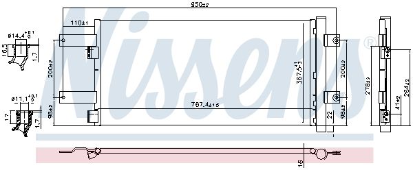 Nissens 941073 Радіатор кондиціонера First Fit