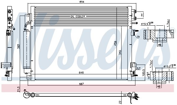 Nissens 941084 Конденсатор, система кондиціонування повітря