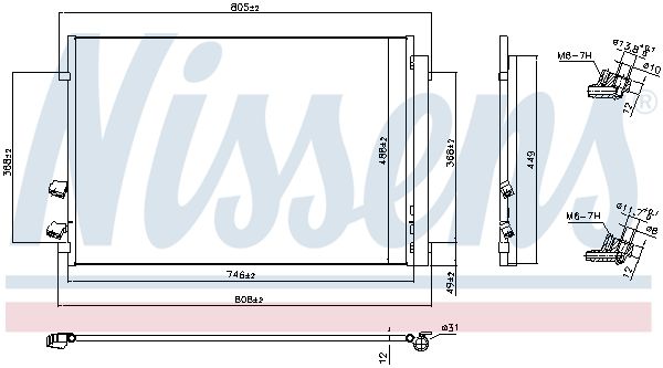 Nissens 941087 Радіатор кондиціонера