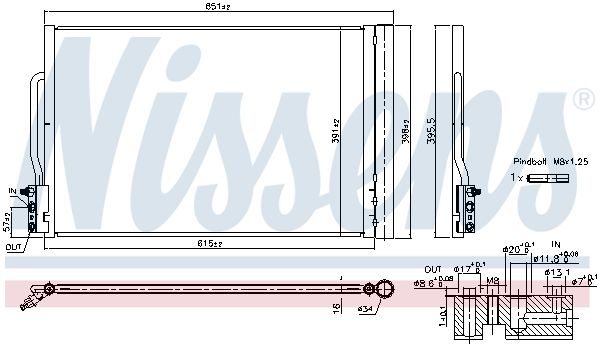 Nissens 941088 Конденсатор, система кондиціонування повітря