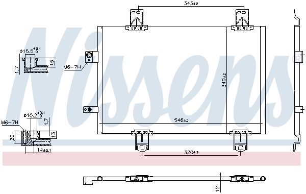 Nissens 941174 Конденсатор, система кондиціонування повітря