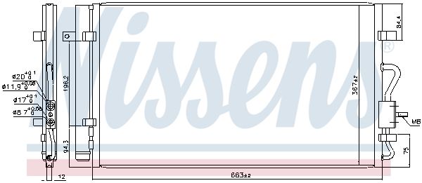 Nissens 941181 Радіатор кондиціонера