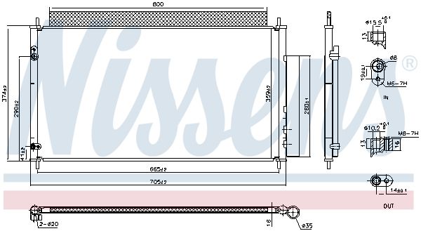 Nissens 941188 Конденсатор, система кондиціонування повітря